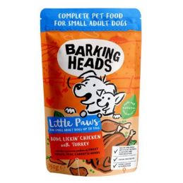 BARKING HEADS Litt.Paws Lickin' Chick+Tur kapsička150g