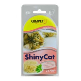 Gimpet kočka konz. ShinyCat kuře/krab 2x70g