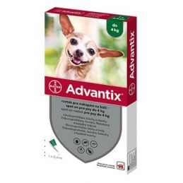 Advantix Spot On 1x0,4ml pro psy do 4kg (1 pipeta)