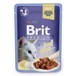 Brit Premium Cat D Fillets in Jelly with Beef 85g