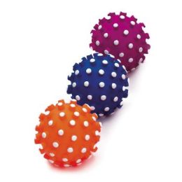 Hračka pes Míč bodlinka pískací 9cm latex KAR