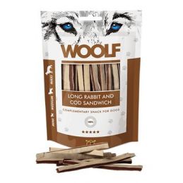 WOOLF pochoutka soft Rabbit&Cod sandwich long 100g