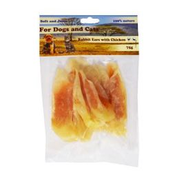 Pochoutka Králičí ucho plněné kuřecím masem 75g