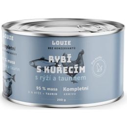 Louie konz. pro kočky rybí s kuř. s rýží a taurinem 200g 