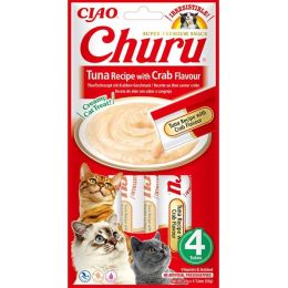 Inaba Churu cat snack tuňák s krabí příchutí 4x 14g