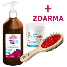 Artivit sir. 1000ml+DentOn 100g+kartáč pro psy zdarma