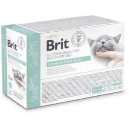 Brit Veterinary Diet Cat Pouch fillets in Gravy Urinary & Stress Relief 12x 85 g