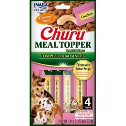 Inaba Churu Dog meal topper kuře a losos 4x 14g