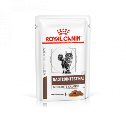 Royal Canin Veterinary Diet Cat Gastrointestinal Moderate Calorie Pouch 12x 0.85 Kg