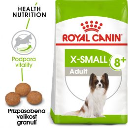 Royal Canin X-Small Adult 8+ granule pro stárnoucí trpasličí psy 500 g