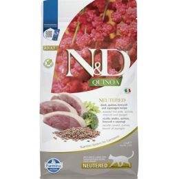 N&D QUINOA Cat GF Duck, Broccoli & Asparagus Neutered Adult 1,5 kg