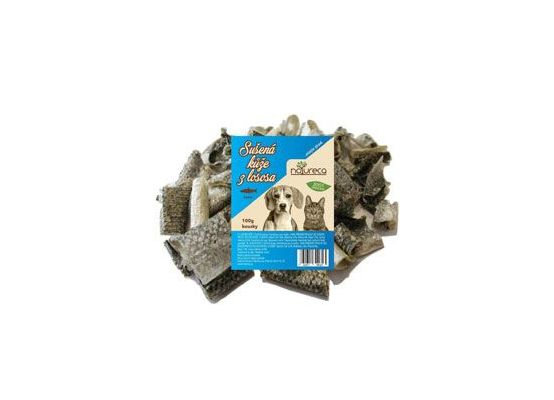 NATURECA pochoutka Losos kůže sušená kousky 100g