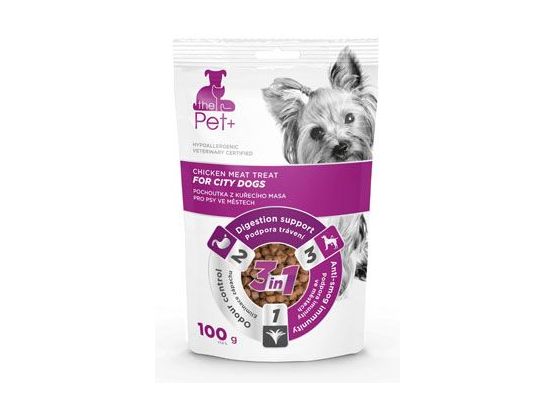 Pochoutka Pet+ 3v1 pes FOR CITY DOGS kuřecí 100g