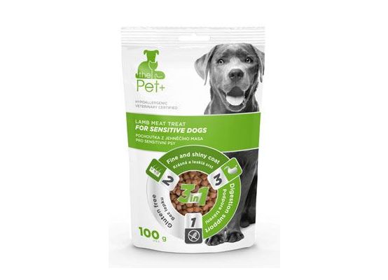 Pochoutka Pet+ 3v1 pes FOR SENSIT DOGS jehněčí 100g