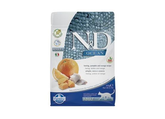 N&D OCEAN CAT Adult Herring, Pumpkin & Orange 300g