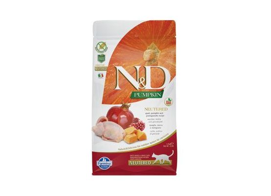 N&D Pumpkin CAT Neutered Quail & Pomegranate 5kg