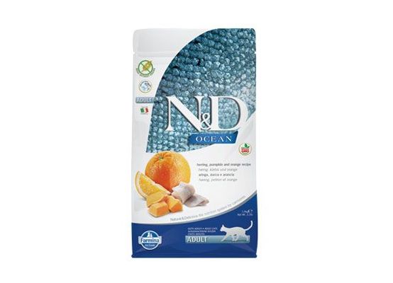 N&D OCEAN CAT Adult Herring, Pumpkin & Orange 1,5kg