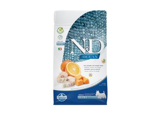 N&D OCEAN DOG Adult Mini Codfish & Pumpkin & Orange 800g