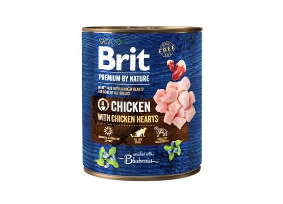 Brit Premium Dog by Nature konz Chicken & Hearts 800g