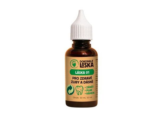 LÁSKA 01 Pro zdravé zuby a dásně psů 30 ml