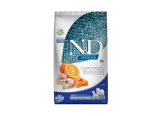 N&D OCEAN DOG Adult M/L Codfish & Pumpkin & Orange 2,5kg