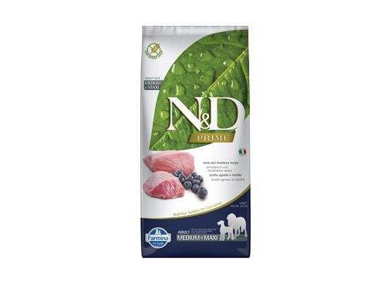 N&D PRIME DOG Adult M/L Lamb & Blueberry 12kg