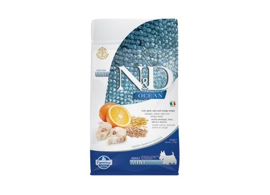 N&D OCEAN DOG LG Adult Mini Codfish & Orange 800g