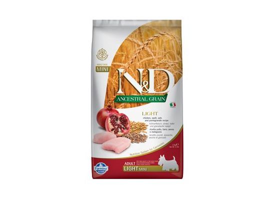 N&D LG DOG Light Mini Chicken & Pomegranate 2,5 kg
