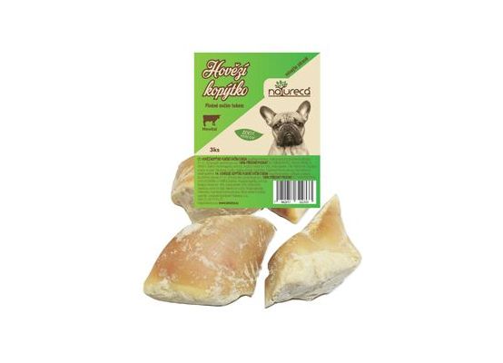 NATURECA pochoutka Hovězí kopýtko plněné ovčím tuk.3ks