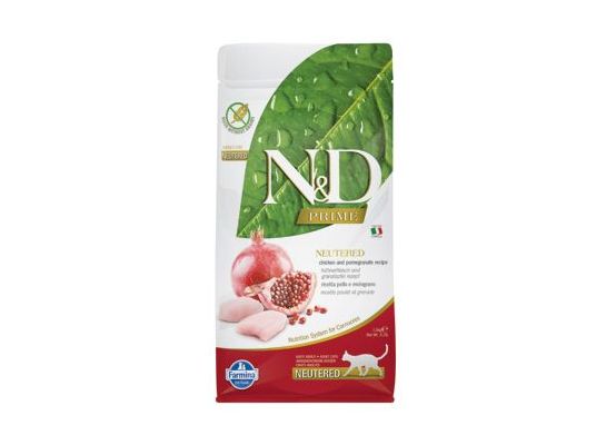N&D PRIME CAT Neutered Chicken & Pomegranate 10kg
