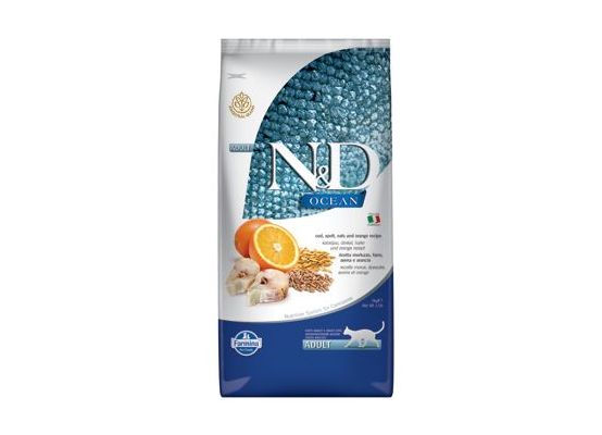 N&D OCEAN CAT LG Adult Codfish & Orange 5kg