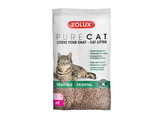 Podestýlka PURECAT natural absorb. rostlinná 30l Zolux