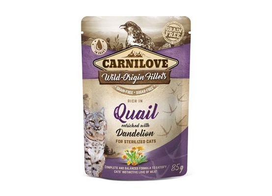 Carnilove Cat Pouch Quail & Dandelion sterilized 85g