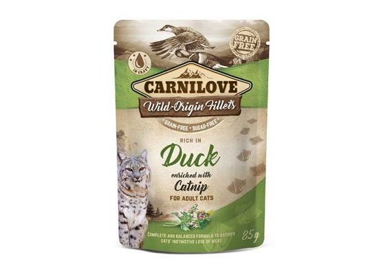 Carnilove Cat Pouch Duck Enriched With Catnip 85g