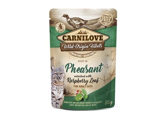 Carnilove Cat Pouch Pheasant & Raspberry Leaves 85g