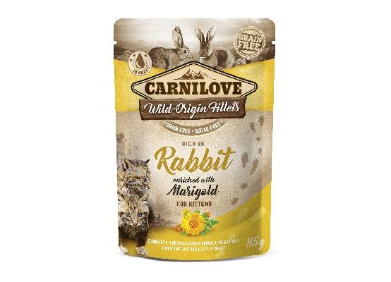 Carnilove Cat Pouch Kitten Rabbit & Marigold 85g