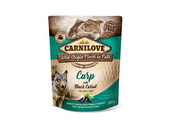 Carnilove Dog Pouch Paté Carp & Black Carrot 300g