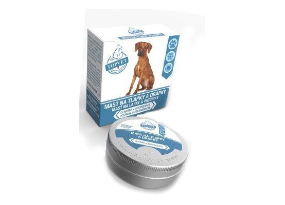 Mast na tlapky a drápky pro psy TOPVET 50ml