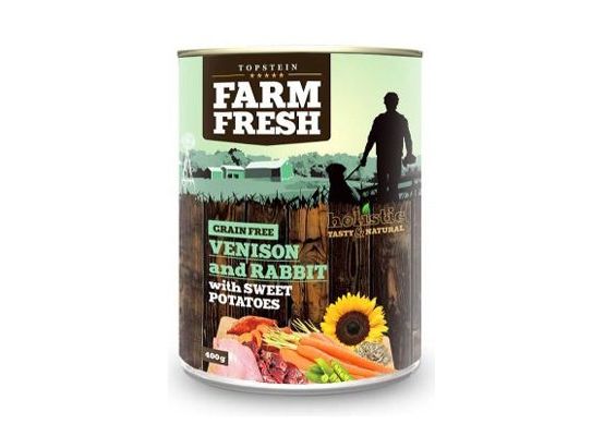 Farm Fresh Dog Venision&Rabit+Sweet Potatoes konz 400g