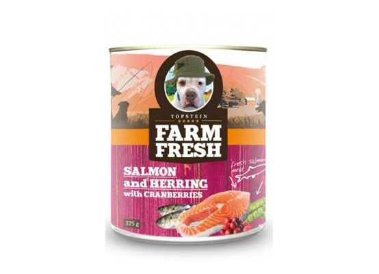 Farm Fresh Dog Salmon&Herring+Cranberries konzer 750g