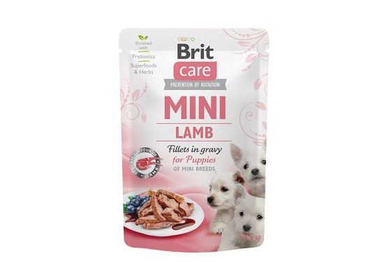 Brit Care Dog Mini Puppy Lamb fillets in gravy 85g