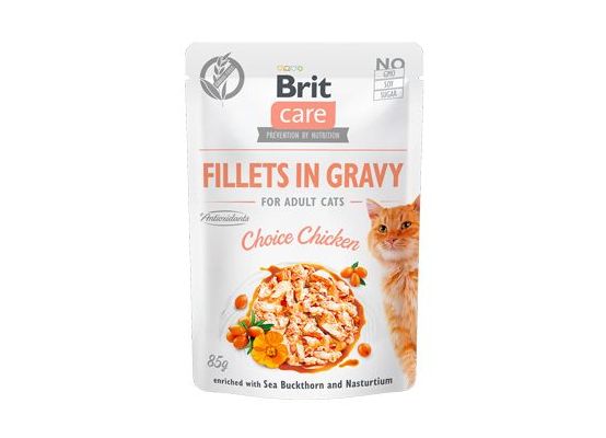Brit Care Cat Fillets in Gravy Choice Chicken 85g