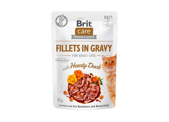 Brit Care Cat Fillets in Gravy Hearty Duck 85g