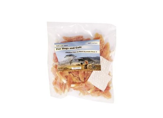Pochoutka Kuřecí filety na tyčce z buvolí kůže 6cm500g