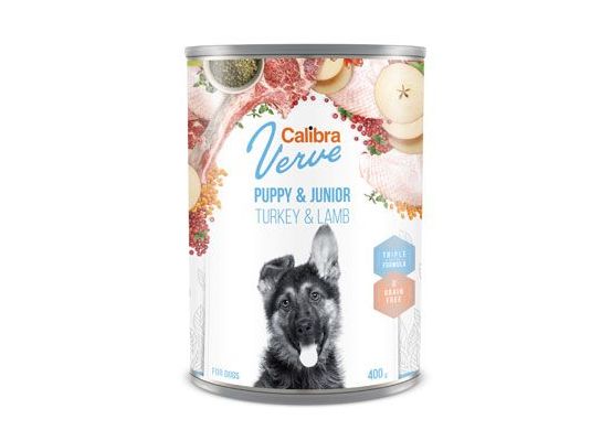 Calibra Dog Verve konz. GF Junior Turkey & Lamb 400g