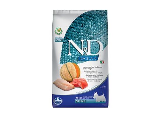 N&D OCEAN DOG Adult Mini Salmon & Cod & Melon 2,5kg