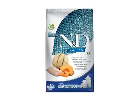 N&D OCEAN DOG Puppy M/L Codfish & Pumpkin & Melon 2,5kg