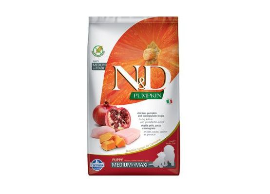 N&D Pumpkin DOG Puppy M/L Chicken & Pomegranate 2,5kg