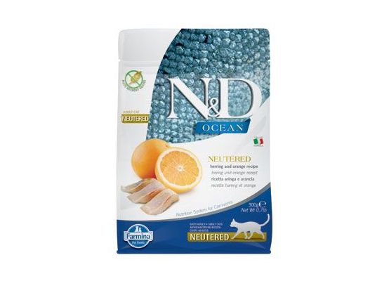 N&D OCEAN CAT NEUTERED Adult Herring & Orange 300g