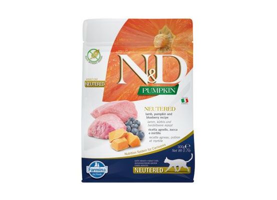 N&D Pumpkin CAT Neutered Lamb & Blueberry 300g